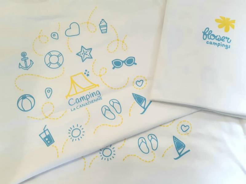 T-shirts personnalisés pour les campings du Bassin d'Arcachon