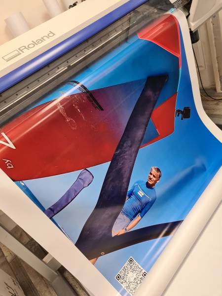 Impression sur traceur d'une bâche grand format