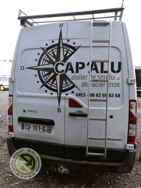 Décoration de véhicule pour artisan sur le Cap-Ferret, Bassin d'Arcachon