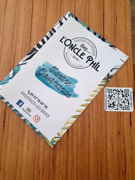 Menu de restaurant dématérialisé avec QR Code Andernos-les-bains près de Bordeaux