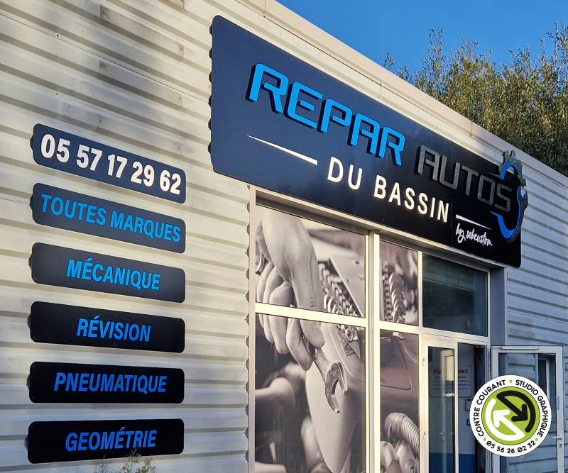 Enseigne en lettre relief sur Andernos-les-bains