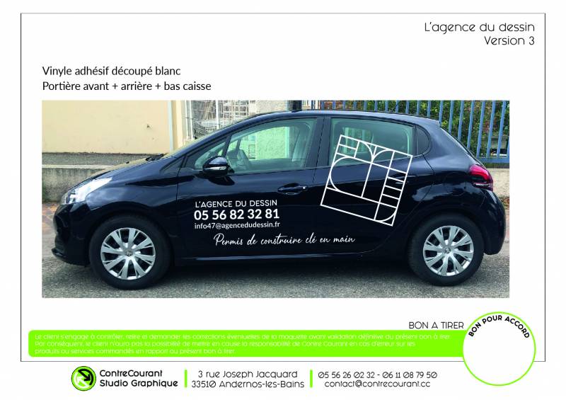 Simulation de sticker de voiture