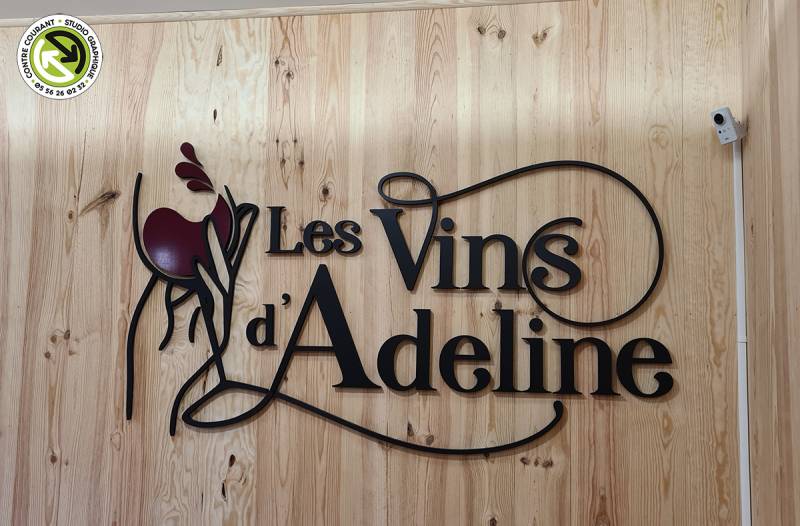 Logo professionnel en lettres découpées à Le Porge