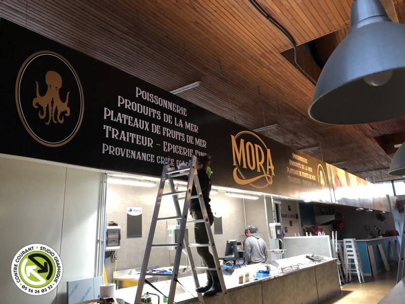 Mise en situation de votre vitrine AVANT/APRES